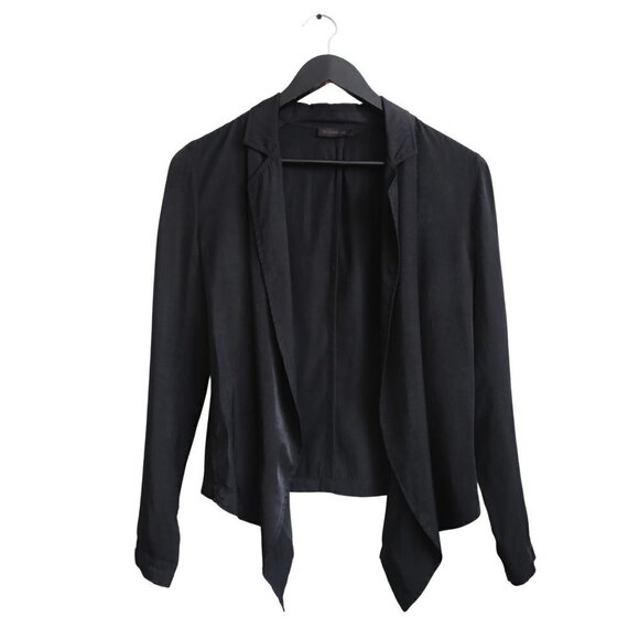 Tiger Of Sweden Jeans Blazer Ambra Black Open Front Waterfall Lightweight - Picture 1 of 7